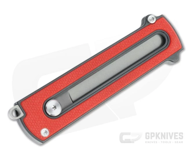 D Rocket Design Zr BarloX Black PVD M390 Red G10 Zirconium Manual OTF Knife - Image 2