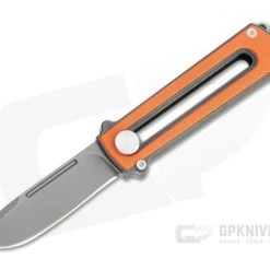 D Rocket Design Zr BarloX Black PVD M390 Orange G10 Zirconium Manual OTF Knife
