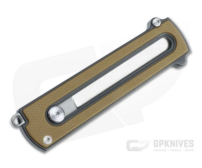 D Rocket Design Zr BarloX Stonewashed M390 Brown G10 Zirconium Manual OTF Knife - Image 2