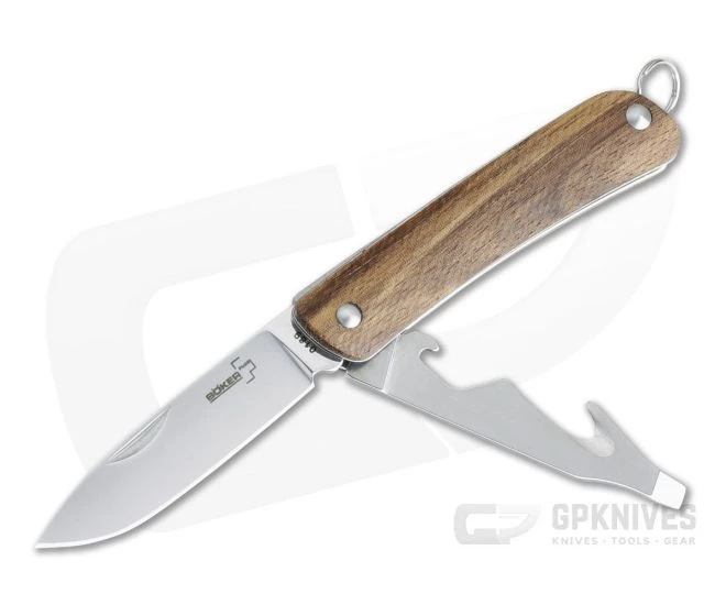 Boker Plus Mini Tech-Tool 2 Zebra Wood Slip Joint 01BO877