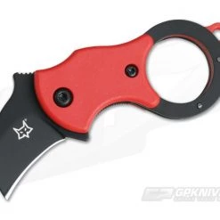 Fox Knives Mini-Ka Black Liner Lock Key Ring Karambit Red FRN 01FX324
