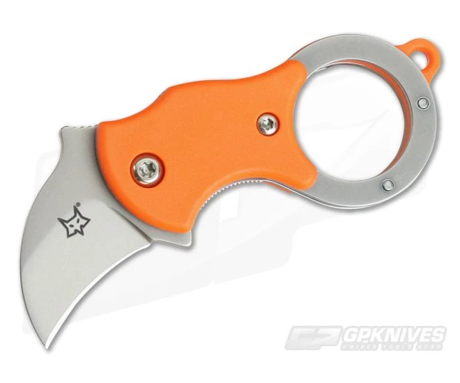 Fox Knives Mini-Ka Liner Lock Key Ring Karambit Orange FRN 01FX326