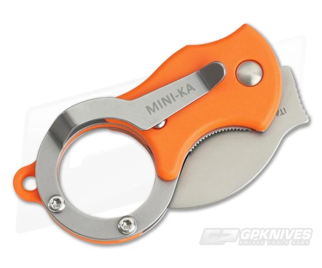 Fox Knives Mini-Ka Liner Lock Key Ring Karambit Orange FRN 01FX326 - Image 2