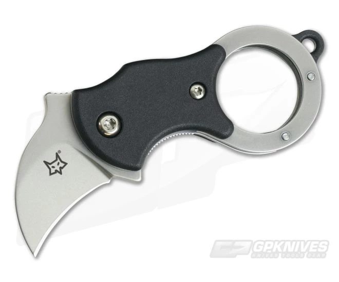 Fox Knives Mini-Ka Liner Lock Key Ring Karambit Black FRN 01FX328