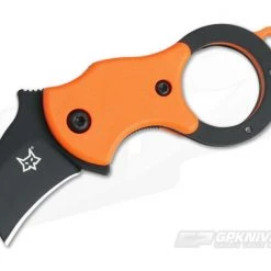 Fox Knives Mini-Ka Black Liner Lock Key Ring Karambit Orange FRN 01FX330