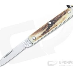 Great Eastern Cutlery #05 PPP Keychain Knife Pen Blade Sambar Stag Slip Joint Folder 052121-SS-02