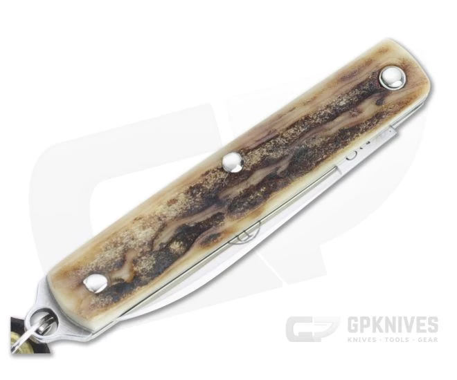 Great Eastern Cutlery #05 PPP Keychain Knife Pen Blade Sambar Stag Slip Joint Folder 052121-SS-11 - Image 2