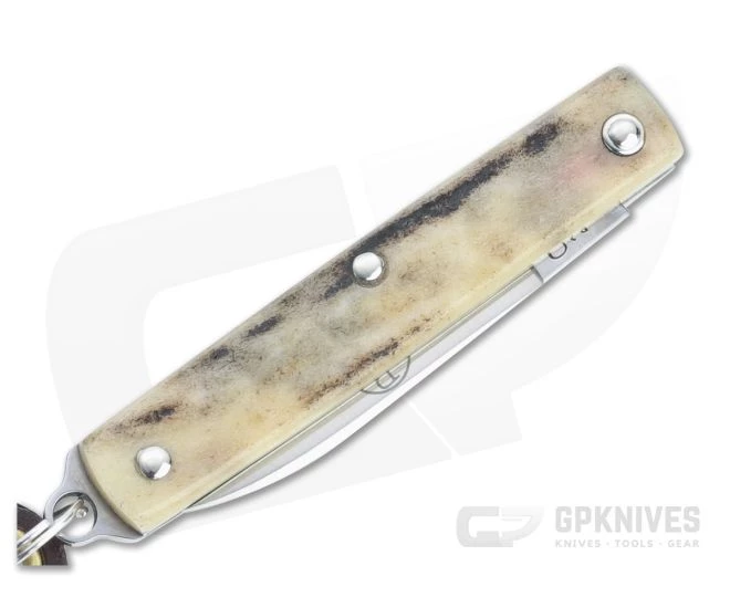 Great Eastern Cutlery #05 PPP Keychain Knife Pen Blade Sambar Stag Slip Joint Folder 052121-SS-14 - Image 2