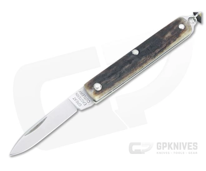 Great Eastern Cutlery #05 PPP Keychain Knife Pen Blade Sambar Stag Slip Joint Folder 052121-SS-18