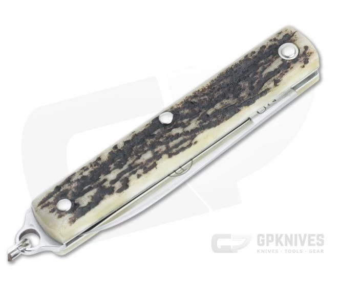 Great Eastern Cutlery #05 PPP Keychain Knife Pen Blade Sambar Stag Slip Joint Folder 052121-SS-20 - Image 2