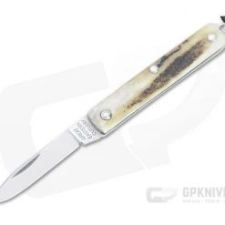 Great Eastern Cutlery #05 PPP Keychain Knife Pen Blade Sambar Stag Slip Joint Folder 052121-SS-32