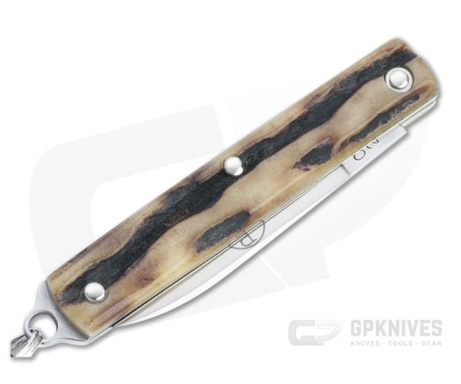 Great Eastern Cutlery #05 PPP Keychain Knife Pen Blade Sambar Stag Slip Joint Folder 052121-SS-36 - Image 2