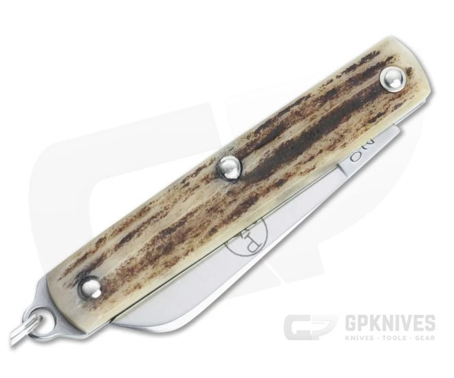 Great Eastern Cutlery #05 PPP Keychain Knife Sheepsfoot Sambar Stag Slip Joint Folder 053121-SS-06 - Image 2