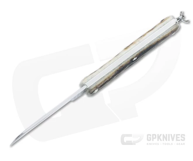 Great Eastern Cutlery #05 PPP Keychain Knife Sheepsfoot Sambar Stag Slip Joint Folder 053121-SS-09 - Image 3