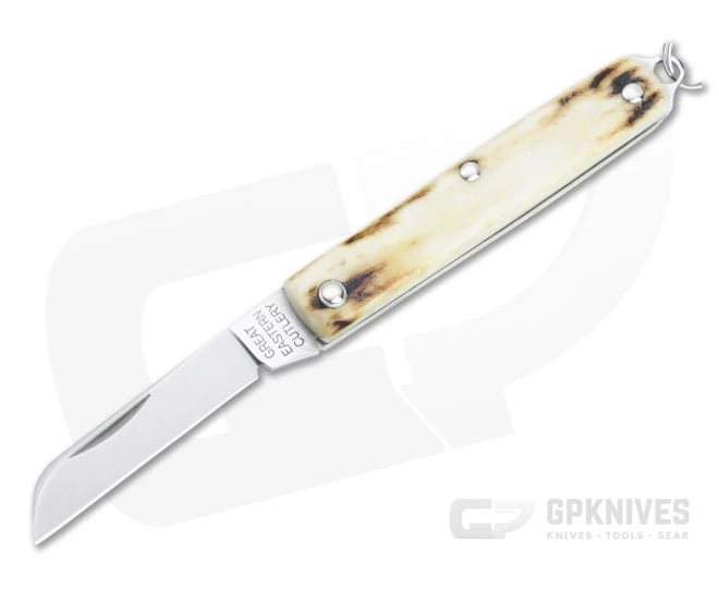 Great Eastern Cutlery #05 PPP Keychain Knife Sheepsfoot Sambar Stag Slip Joint Folder 053121-SS-13