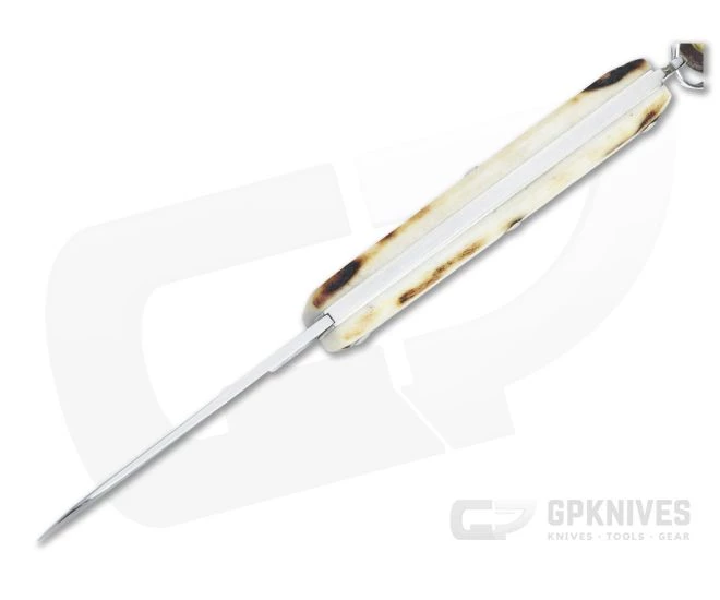 Great Eastern Cutlery #05 PPP Keychain Knife Sheepsfoot Sambar Stag Slip Joint Folder 053121-SS-13 - Image 3