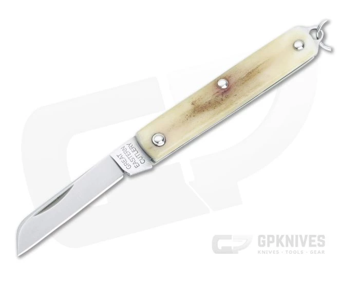 Great Eastern Cutlery #05 PPP Keychain Knife Sheepsfoot Sambar Stag Slip Joint Folder 053121-SS-14