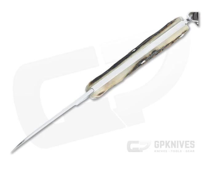 Great Eastern Cutlery #05 PPP Keychain Knife Sheepsfoot Sambar Stag Slip Joint Folder 053121-SS-23 - Image 3