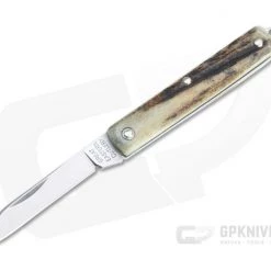 Great Eastern Cutlery #05 PPP Keychain Knife Sheepsfoot Sambar Stag Slip Joint Folder 053121-SS-26