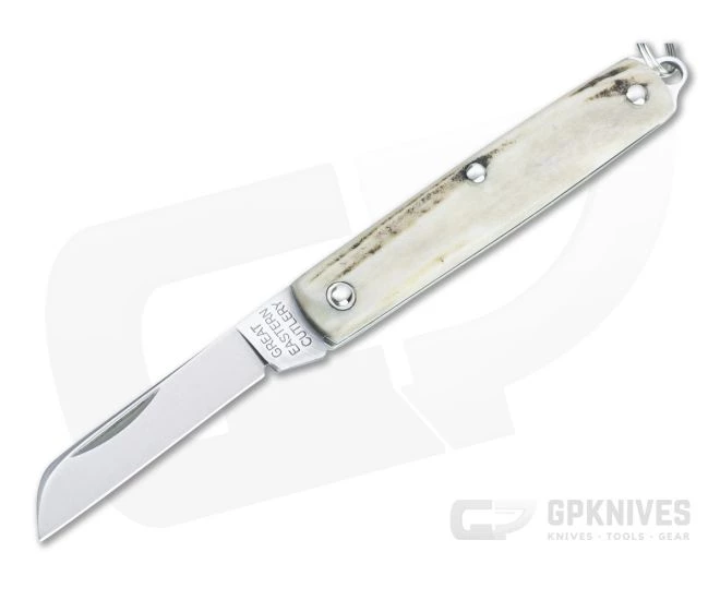 Great Eastern Cutlery #05 PPP Keychain Knife Sheepsfoot Sambar Stag Slip Joint Folder 053121-SS