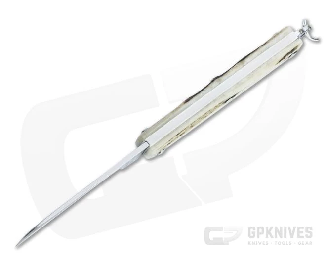 Great Eastern Cutlery #05 PPP Keychain Knife Sheepsfoot Sambar Stag Slip Joint Folder 053121-SS - Image 3