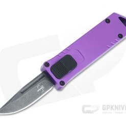 Boker Plus USB Purple Handle Black Stonewashed D2 Mini OTF Automatic 06EX277