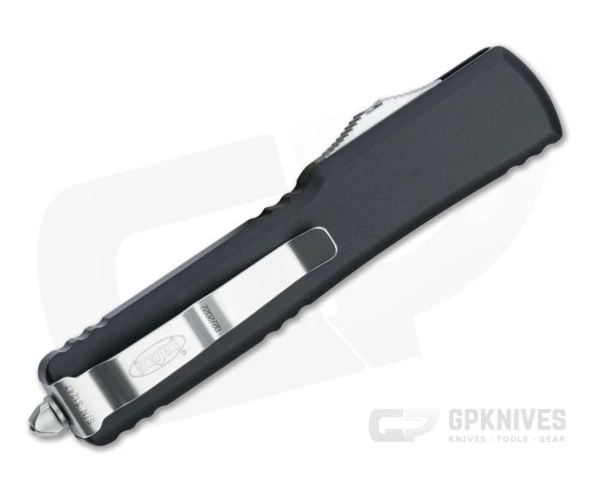 Microtech UTX-70 D/E Stonewashed Standard Double Edge Black OTF Automatic 147-10 - Image 2