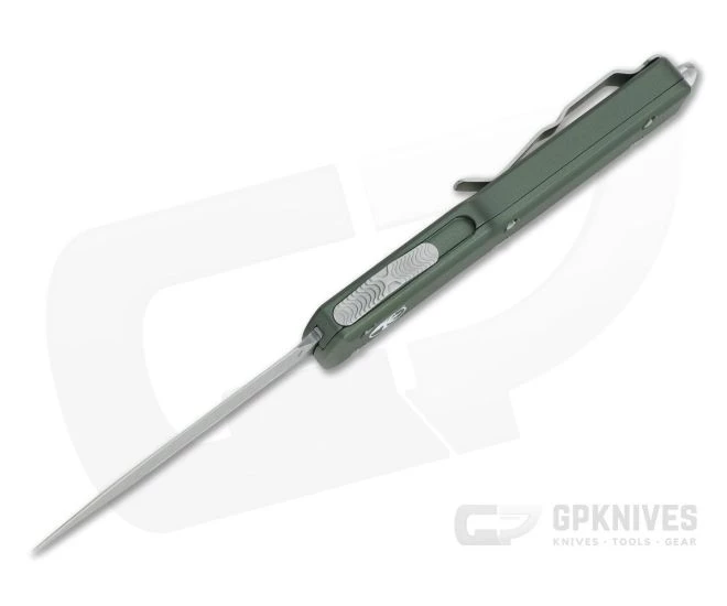 Microtech UTX-70 OD Green Stonewashed CTS-XHP Plain Double Edge OTF Automatic Knife 147-10OD - Image 3