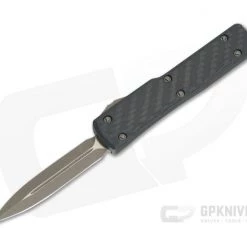 Microtech UTX-70 Signature Double Edge Bronze Apocalyptic 204P Carbon Fiber Top OTF Automatic 147-13APCFS