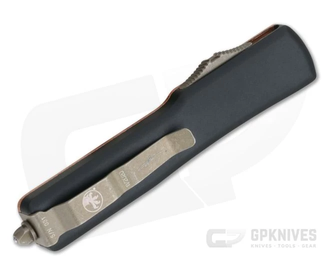 Microtech UTX-70 Signature Double Edge Apocalyptic Bronze 204P Copper Top OTF Automatic 147-13APCPS - Image 2