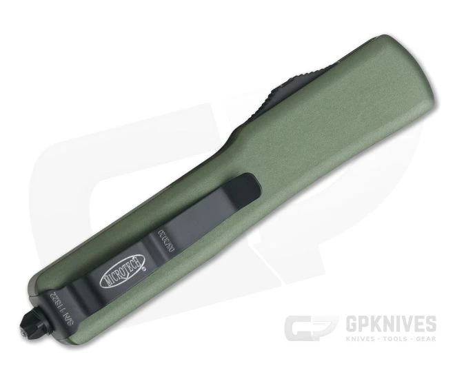 Microtech UTX-70 OD Green Double Edge Black Plain 204P OTF Automatic Knife 147-1OD - Image 3