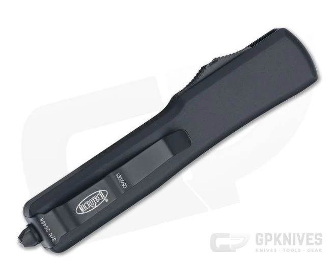Microtech UTX-70 Tactical Black M390 Plain Double Edge OTF Automatic Knife 147-1T - Image 2