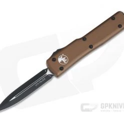 Microtech UTX-70 Black CTS-204P Plain Double Edge OTF Tan Automatic Knife 147-1TA