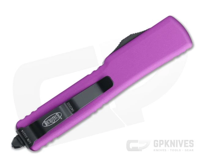 Microtech UTX-70 D/E Black M390 Violet Double Edge OTF Automatic 147-1VI - Image 2
