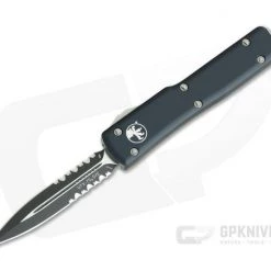 Microtech UTX-70 Black CTS-204P Partially Serrated Double Edge OTF Automatic Knife 147-2