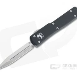 Microtech UTX-70 D/E Satin M390 Double Edge OTF Black Automatic Knife 147-4