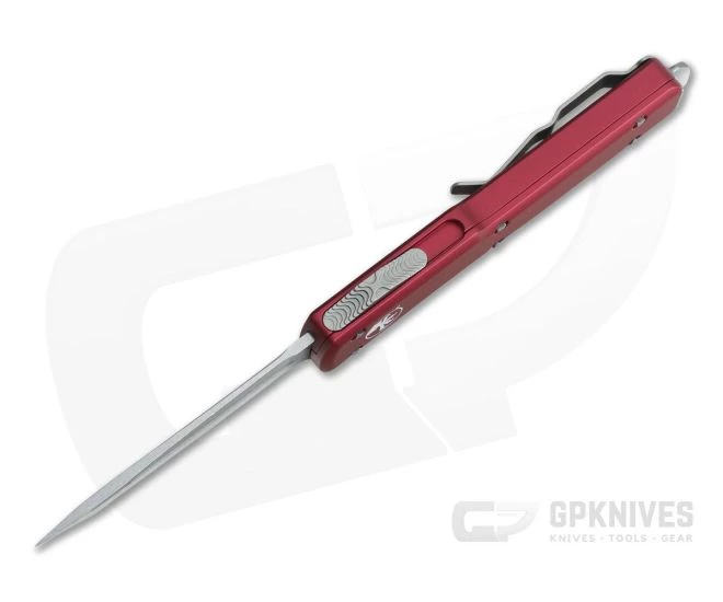 Microtech UTX-70 Stonewash CTS-204P Tanto OTF Red Automatic Knife 149-10RD - Image 3