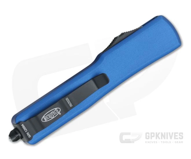 Microtech UTX-70 Black 204P Tanto Blue OTF Automatic Knife 149-1BL - Image 2