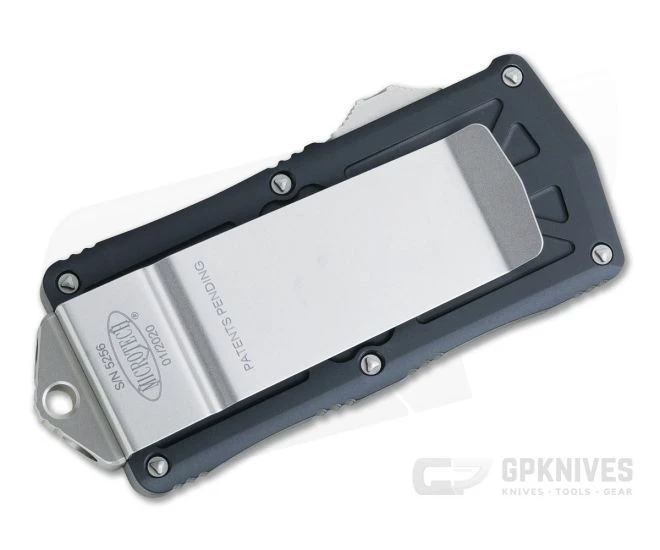 Microtech Exocet Plain Double Edge Stonewashed M390 Money Clip OTF Cali Legal Auto 157-10 - Image 2