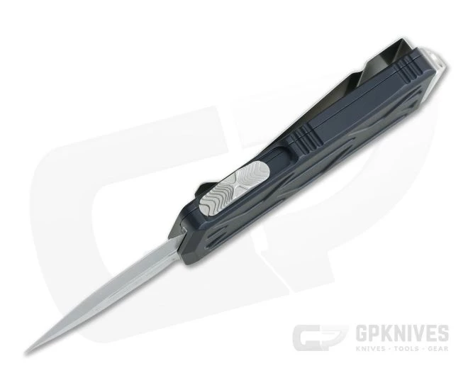 Microtech Exocet Plain Double Edge Stonewashed M390 Money Clip OTF Cali Legal Auto 157-10 - Image 3