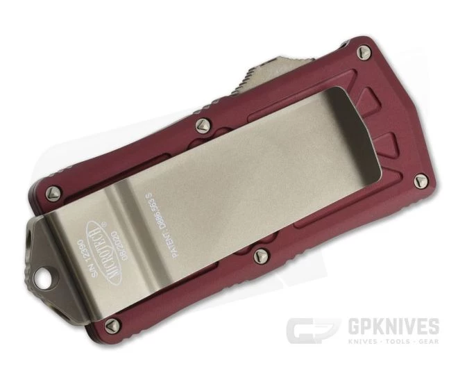 Microtech Exocet Merlot D/E 204P Bronzed CA Legal OTF Automatic 157-13MR - Image 2