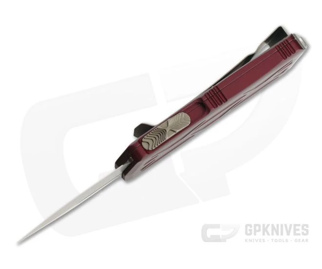 Microtech Exocet Merlot D/E 204P Bronzed CA Legal OTF Automatic 157-13MR - Image 3