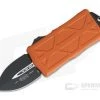 Microtech Exocet Orange Handle 204P Black Plain Double Edge CA Legal OTF Auto 157-1OR