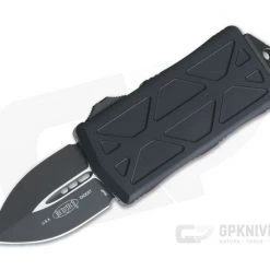 Microtech Exocet Black Tactical Plain 204P Double Edge CA Legal OTF Auto 157-1T