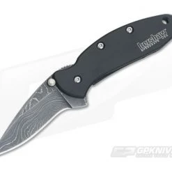 Kershaw Chive Damascus Blade Black DLC Handle 1600DAMCKT