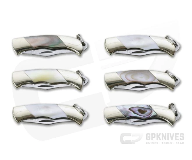 Rough Rider Miniature Knife Set of Six Mother of Pearl Slip Joint Folders RR1710 - Image 2