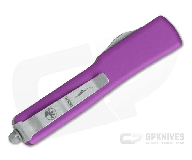 Microtech UTX-70 Hellhound Tanto Apocalyptic Violet Signature Series OTF Automatic 419-10APVIS - Image 2