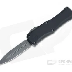 Microtech Hera D/E Shadow DLC Standard Tritium Button Inlay OTF Automatic Knife 702-1DLCTSH