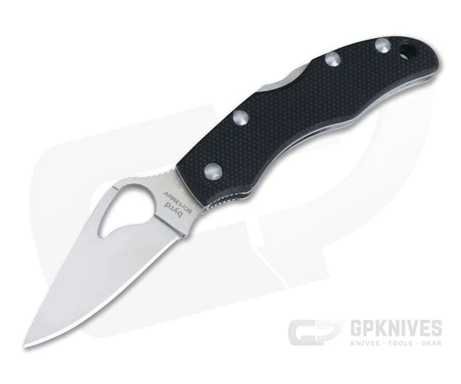 Byrd Finch 2 Black G-10 Satin Plain Edge 11GP2