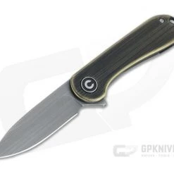 CIVIVI Mini Elementum Gray Hand Rubbed 14C28N Brass Frame Lock Flipper C18062Q-1